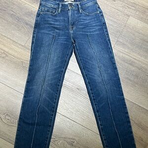 Frame Denim Indigo Straight-Leg Jeans